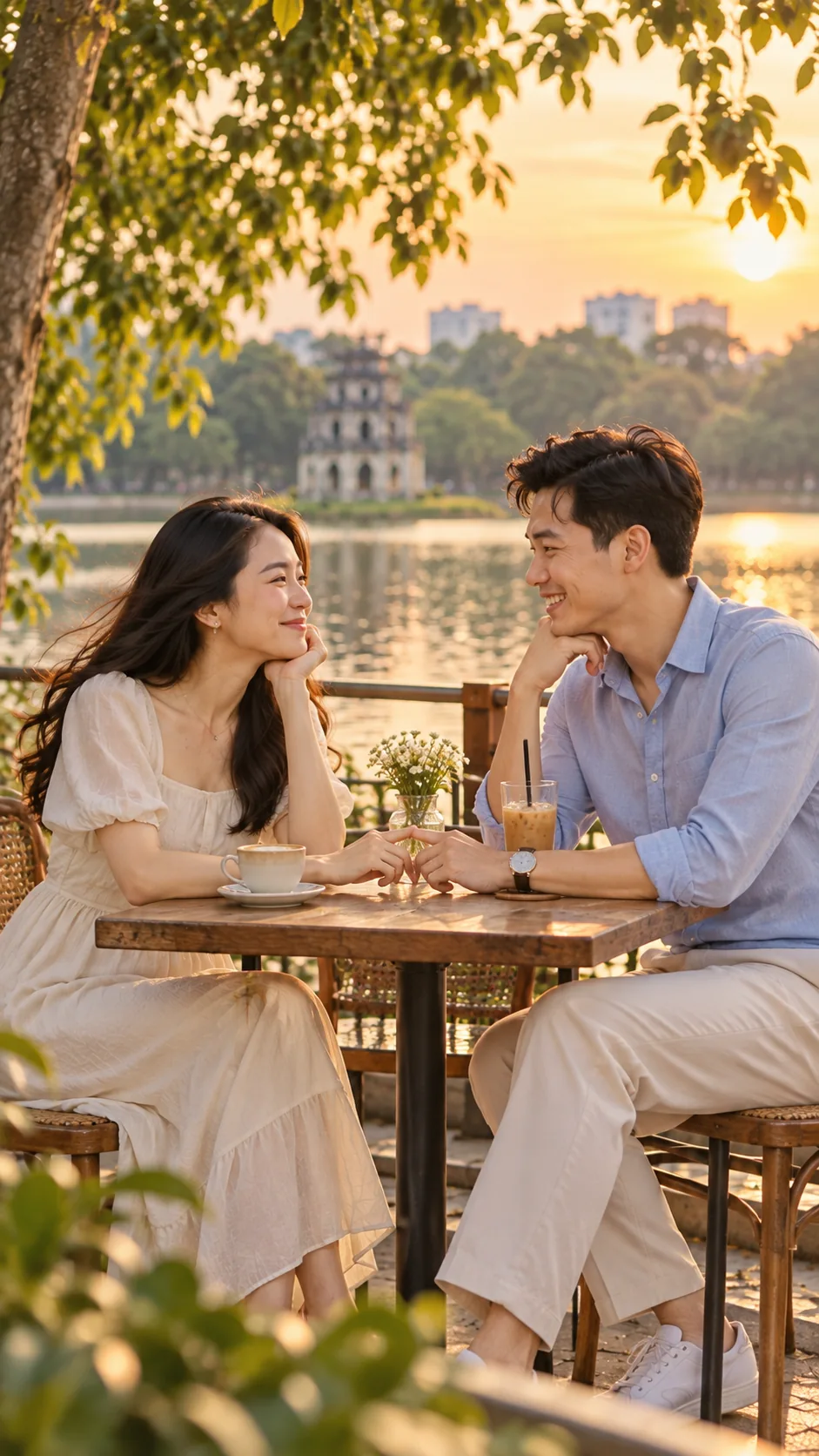 Ánh mắt đầu yêu bên hồ — ảnh chủ dự án cung cấp